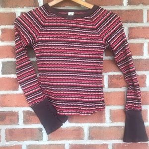 We the free Striped Long sleeve Shirt Fall Fashion